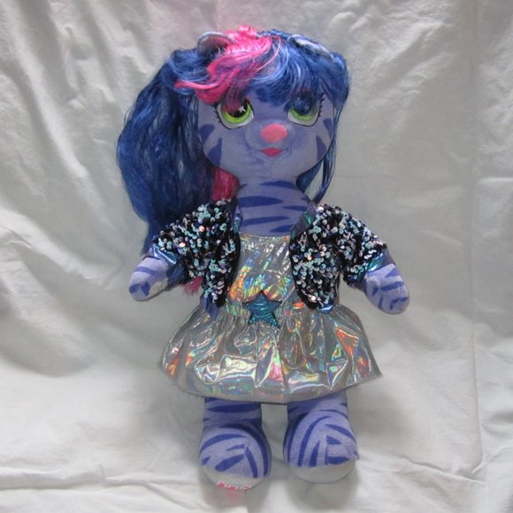 Build A Bear Honey Girls TEEGAN Cat Rock Star Holographic Dress w/ Sequin Jacket - Picture 2 of 6